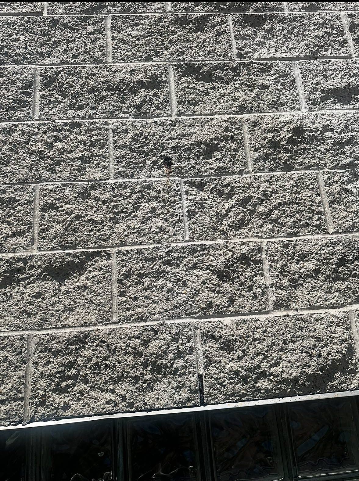 Rust stain removed from block wall in Metro Detroit