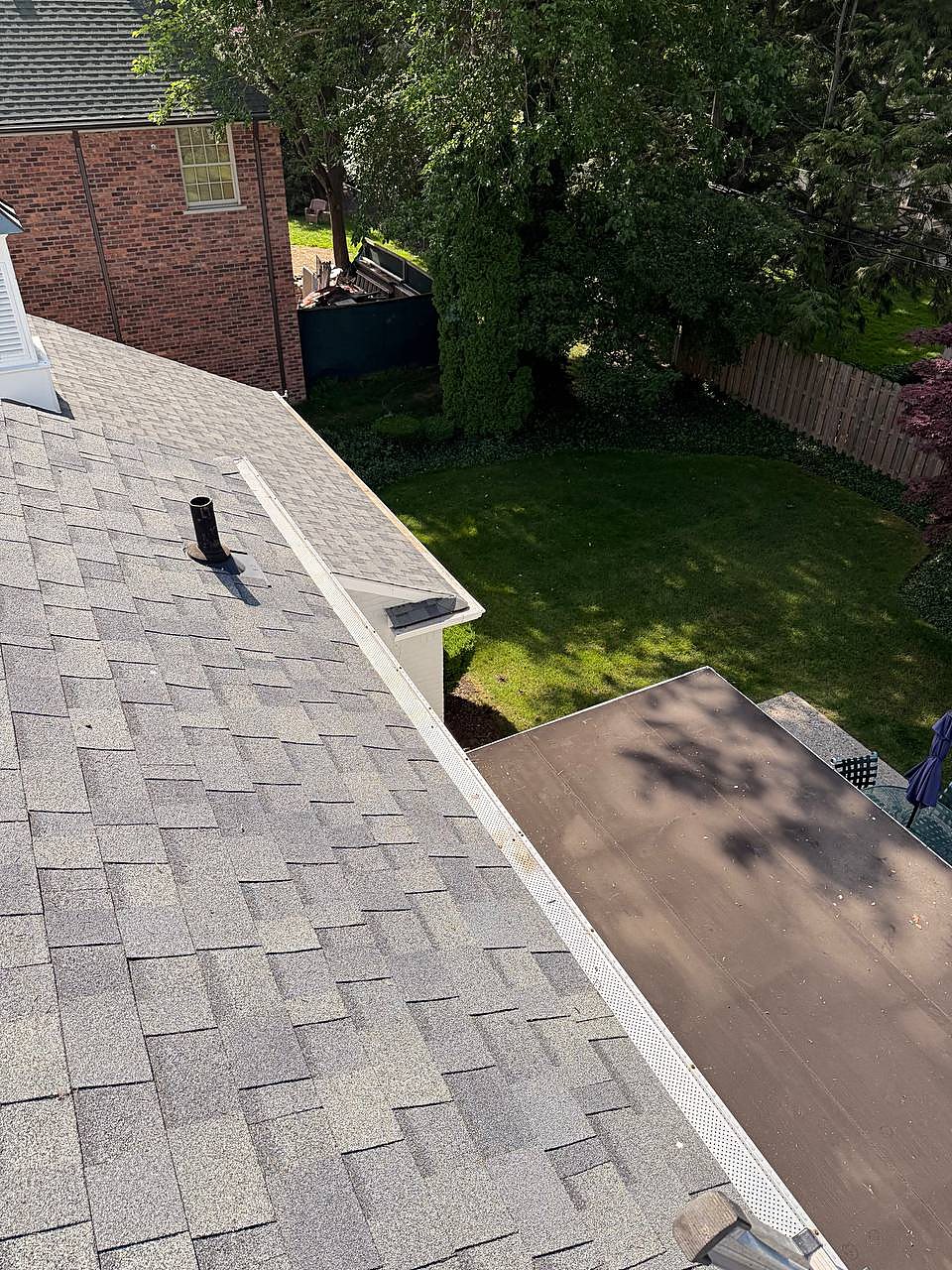 Cleared gutters above the backyard in Macomb, MI