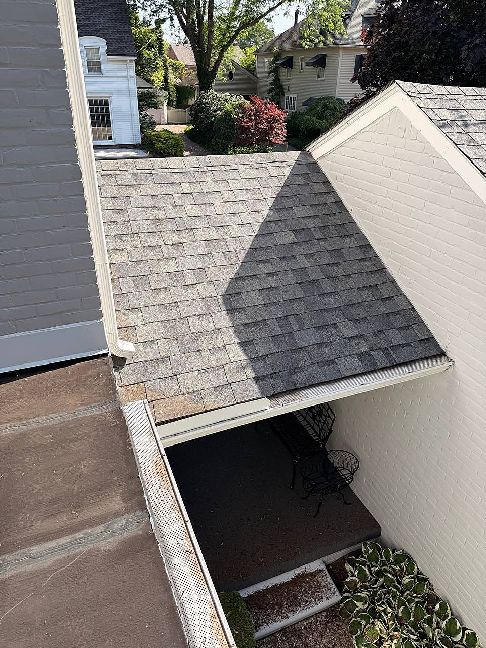 Cleaned gutters and roof valley in Metro Detroit