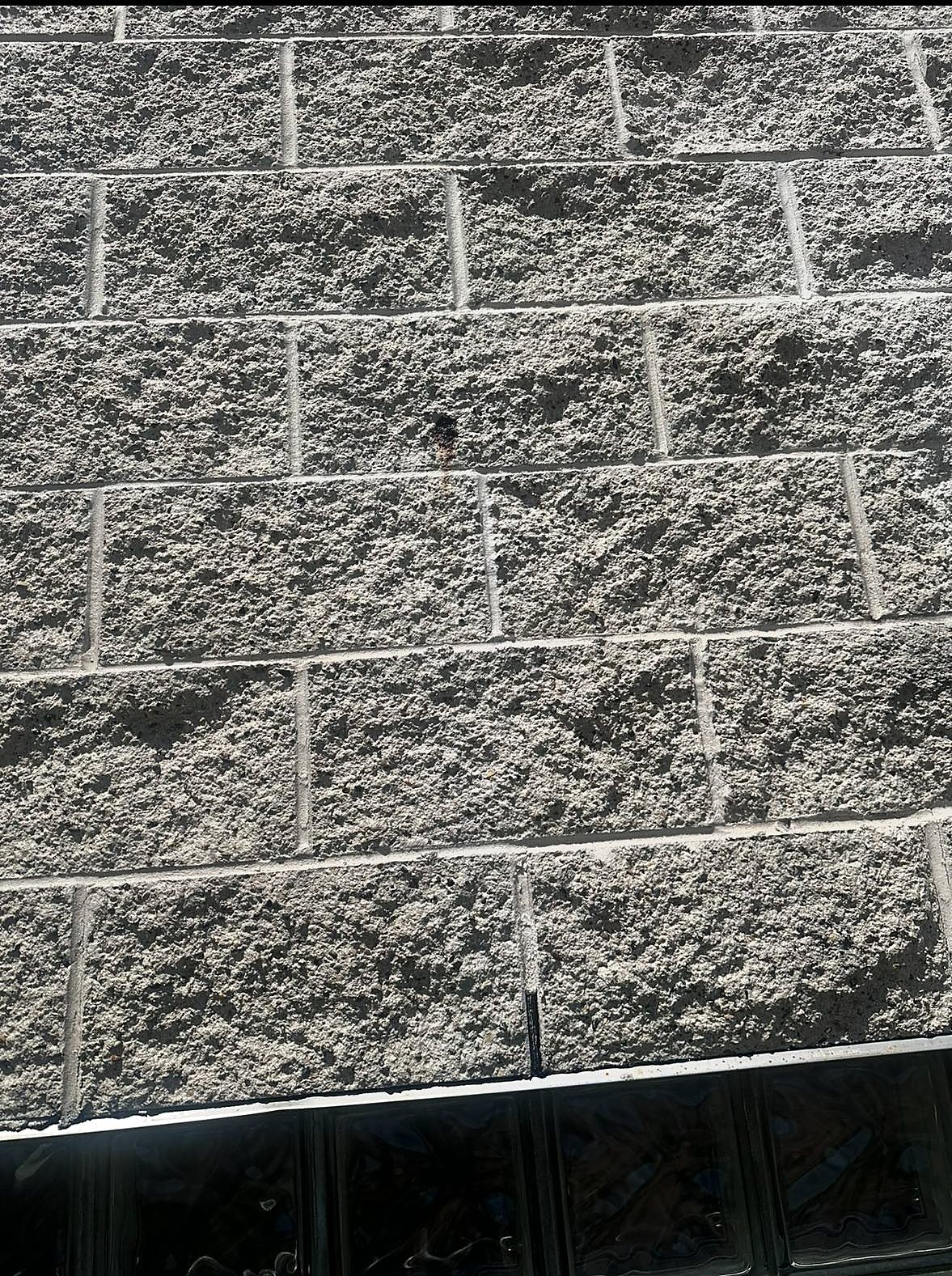 Block wall after rust stain removed in Metro Detroit
