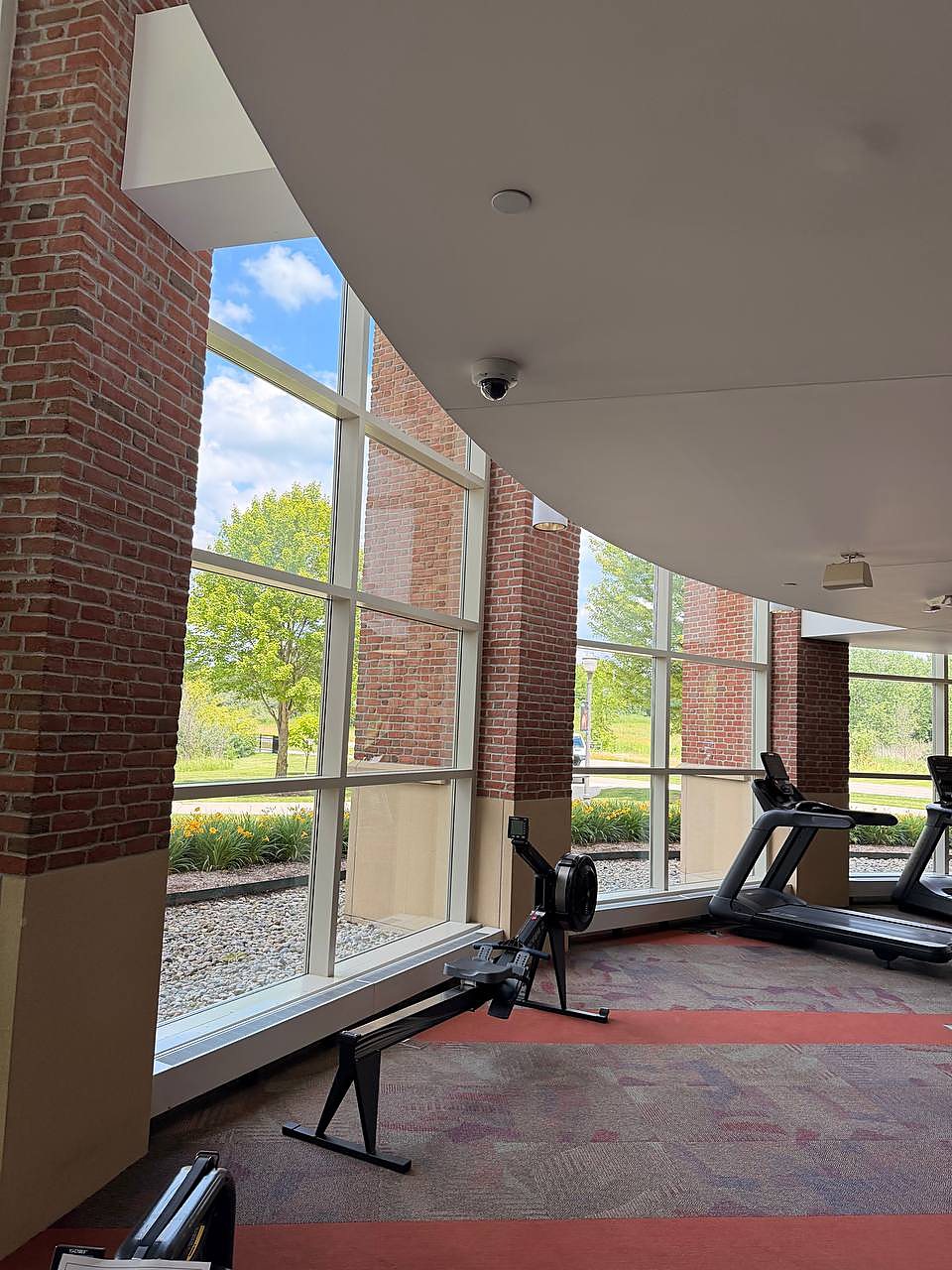 Large gym windows cleaned with clear views in Metro Detroit